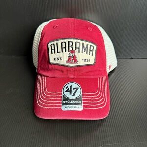 NWT Alabama Crimson Tide 47 Brand Red Carver Trucker Adjustable Snapback Hat Cap